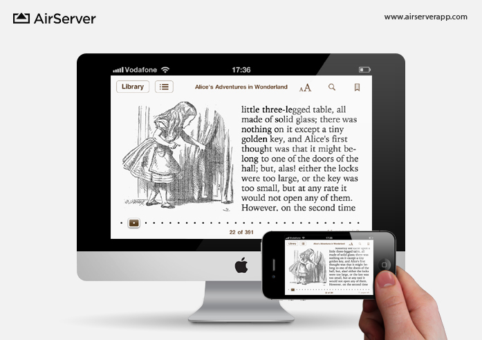 AirServer: iBooks on Mac via iPhone