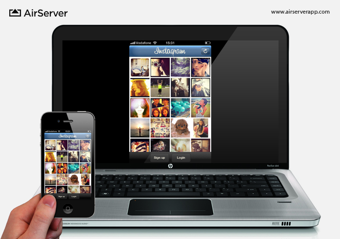 AirServer: Instagram on PC via iPhone