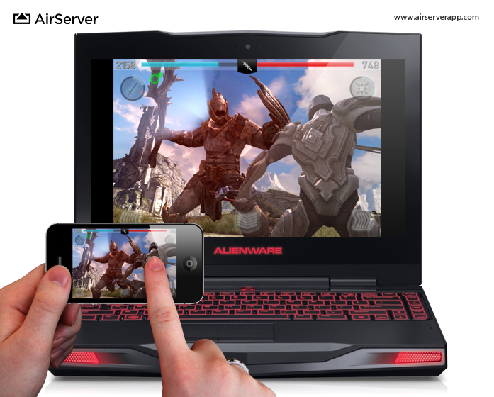 AirServer: Infinity Blade II on PC via iPhone