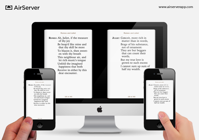 AirServer: iBooks on Mac via iPhone