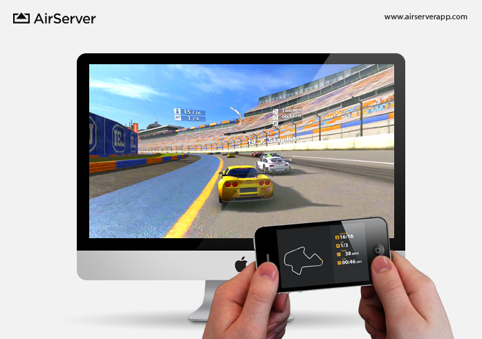 AirServer: Real Racing 2 HD on Mac via iPhone