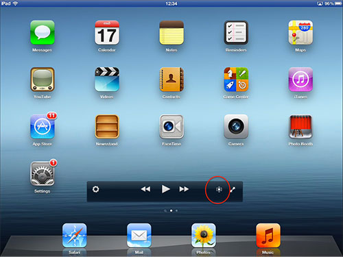 AirServer mirroring aspect ratio button
